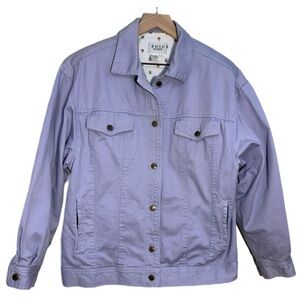 Russ Studio Vintage Lavender Denim Jacket Cotton Lined Women’s 8.
